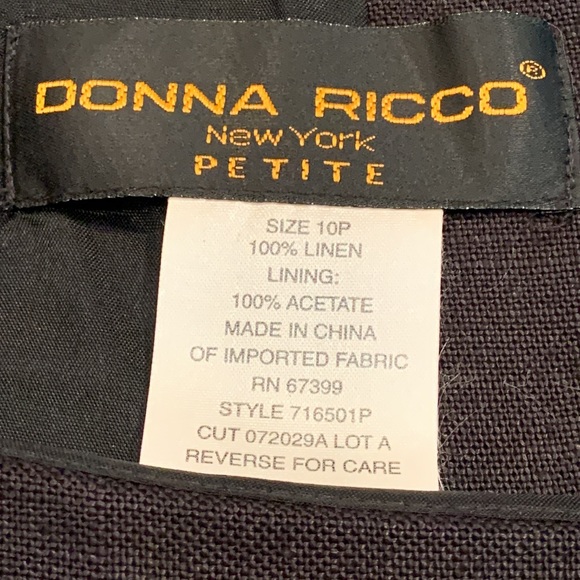 Rare Find! Vintage Donna Ricco New York Linen Button Back Tank NEW! - Picture 3 of 7